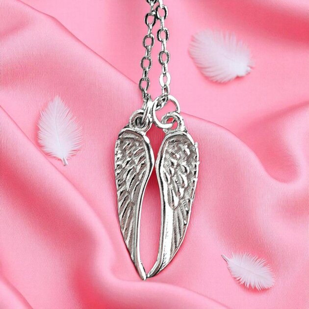 Sterling Silver Angel Wing Necklace