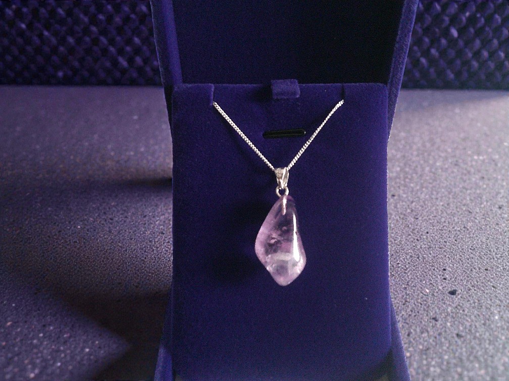 Tumbled Amethyst Sterling Silver Necklace