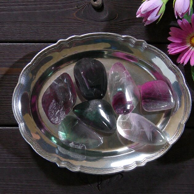 Medium Fluorite Rainbow Tumblestone 20-30mm