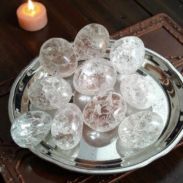 Medium Fire and Ice Quartz Tumblestone 20-30mm