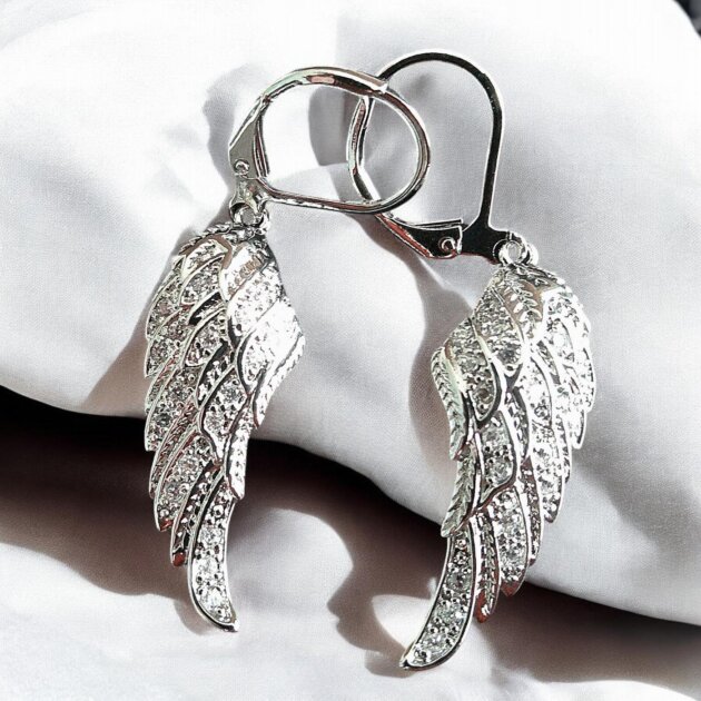 Angel Wing Drop Earrings