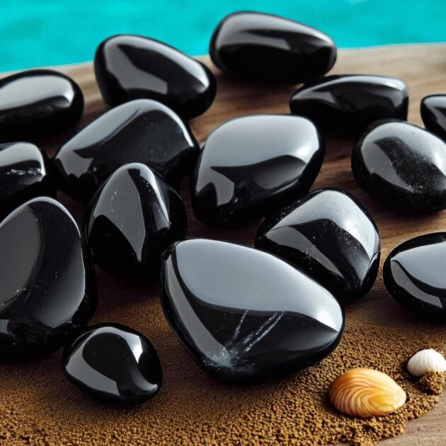 Small Black Obsidian Tumblestone 10-20mm