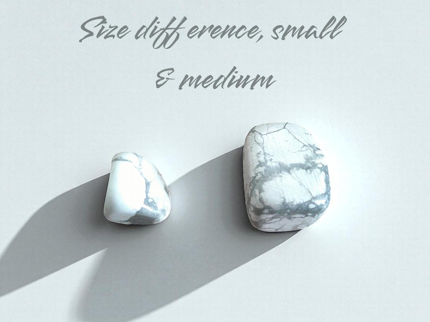 Medium White Howlite Tumblestone 20-30mm - Image 2