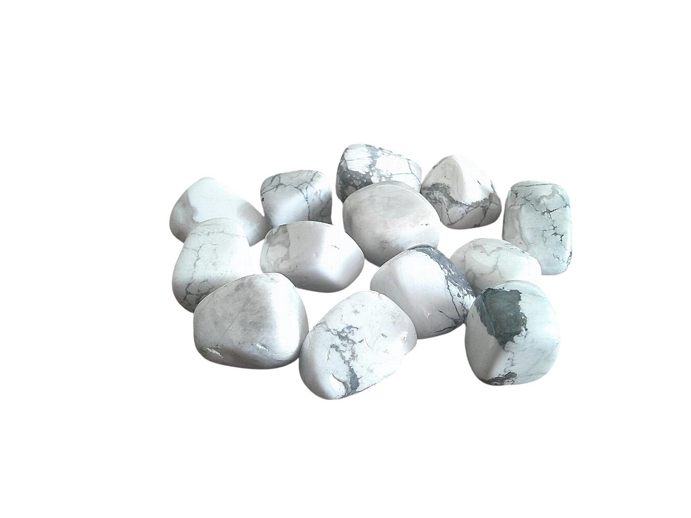Medium White Howlite Tumblestone 20-30mm - Image 3