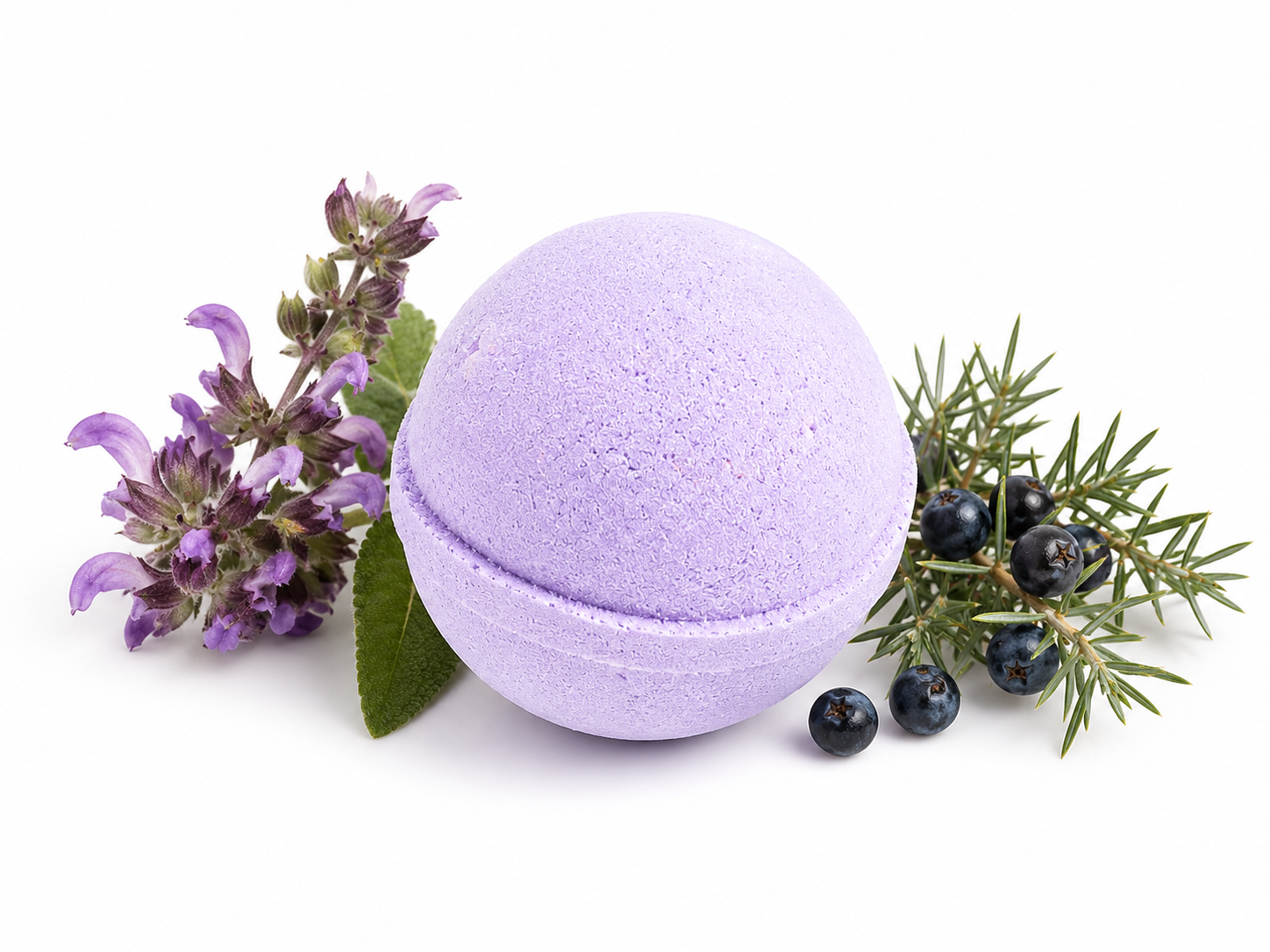 Essential Oil Bath Bomb, Clary Sage and Juniper