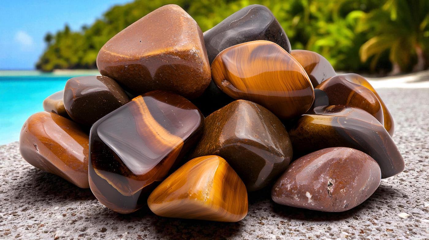 Small Tigers Eye Tumblestone 10-20mm - Image 2