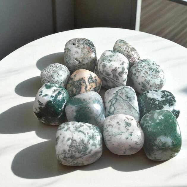 Small Tree Agate Tumblestones 10-20mm