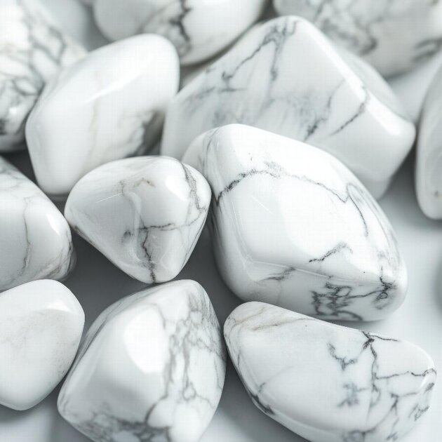 Small White Howlite Tumblestone 10- 20mm