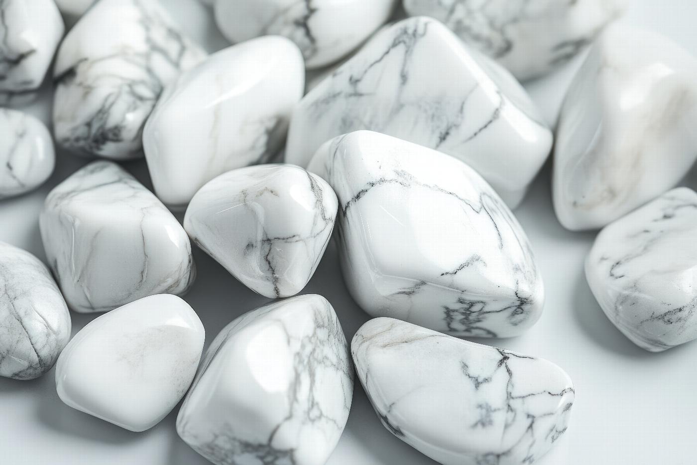 Small White Howlite Tumblestone 10- 20mm