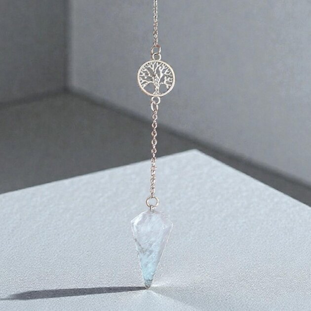 Clear Quartz Tree of Life Pendulum