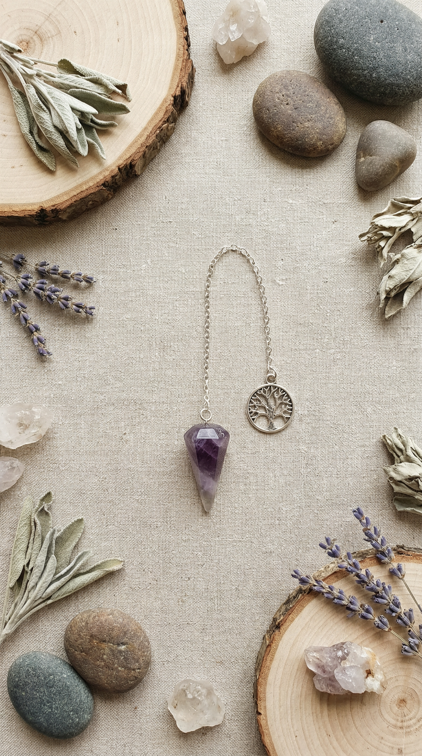 Amethyst Tree of Life Pendulum