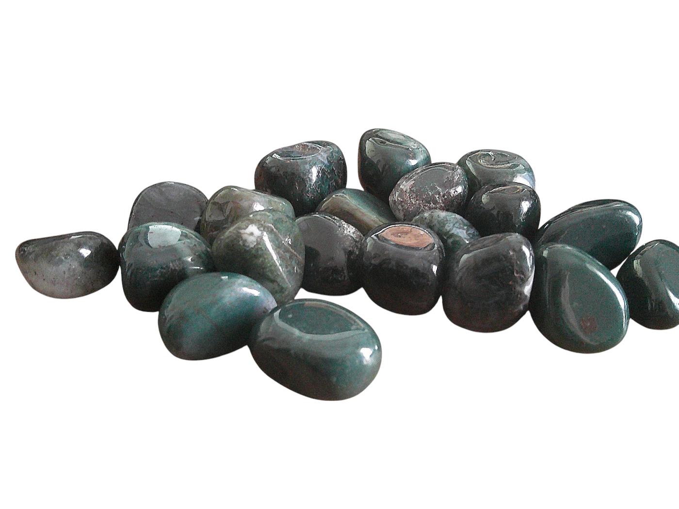 Small Moss Agate Tumblestone 10-20mm - Image 2