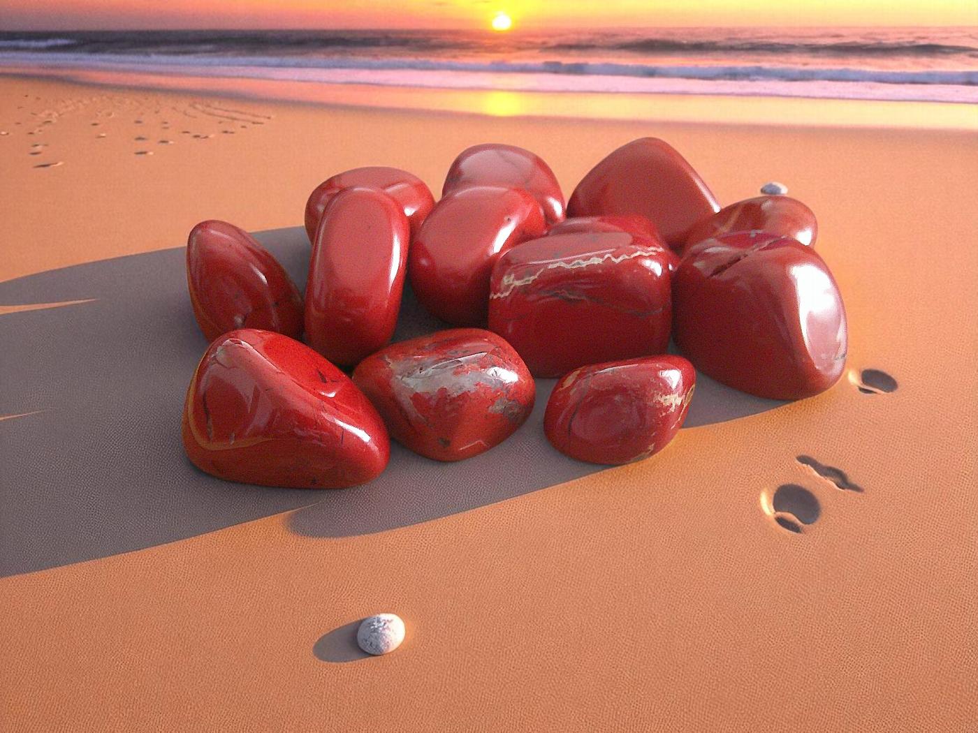 Small Red Jasper Tumblestones 10-20mm - Image 2