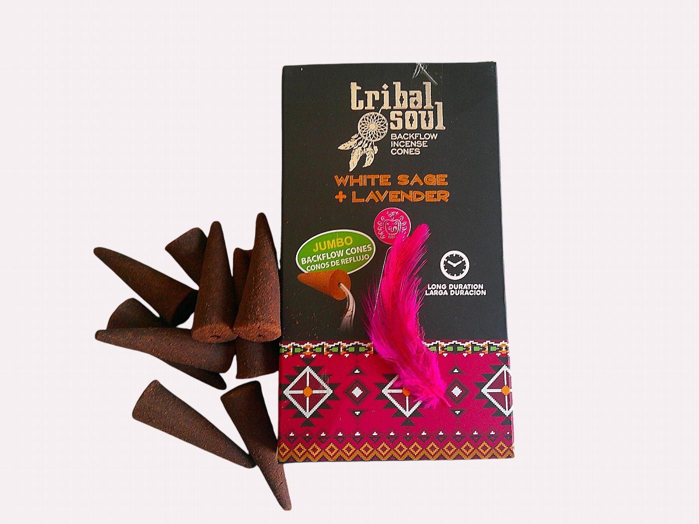 Tribal Soul Jumbo White Sage and Lavender backflow Incense Cones - Image 3