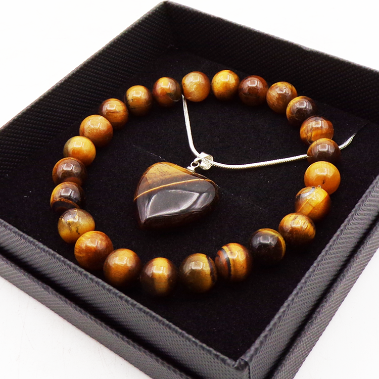 Tigers Eye Necklace and Bracelet Set - Image 3