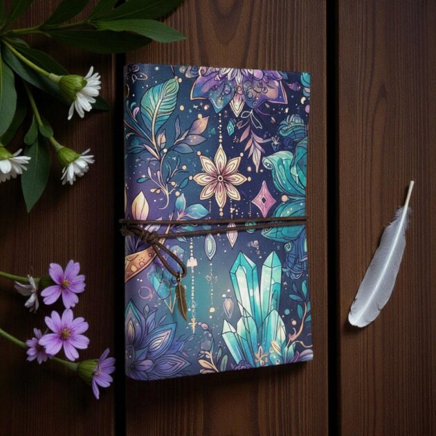 Floral and Crystal Print Journal