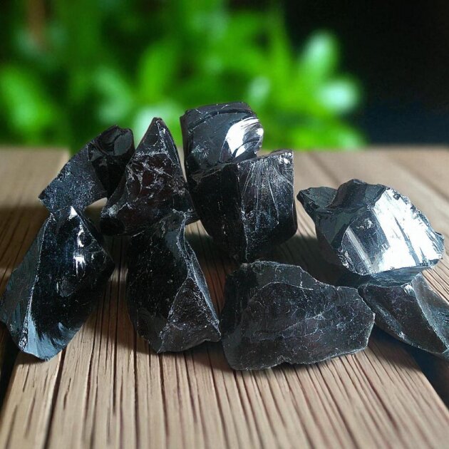 Medium Rough Black Obsidian 30-40mm