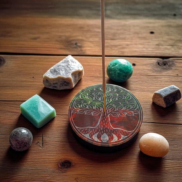 Tree Of life Soapstone Incense Holder