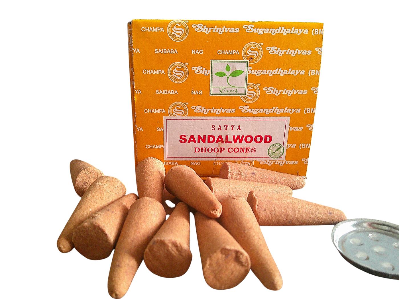 Satya Sandalwood Dhoop Incense cones - Image 3