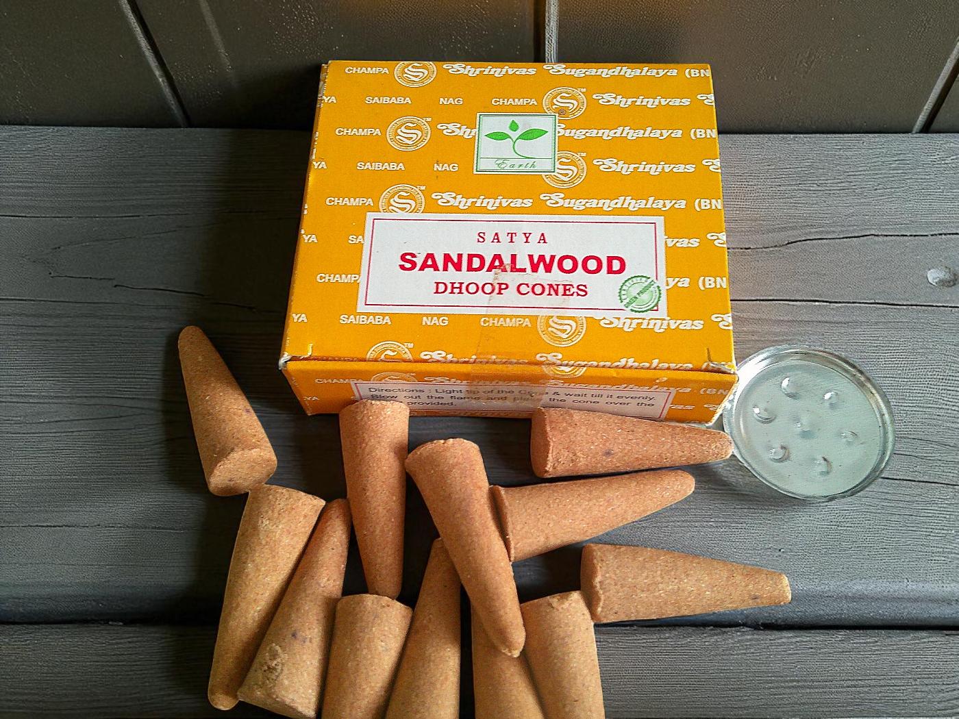 Satya Sandalwood Dhoop Incense cones - Image 2