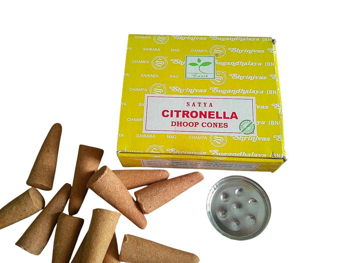 Satya Citronella Dhoop Incense Cones - Image 3