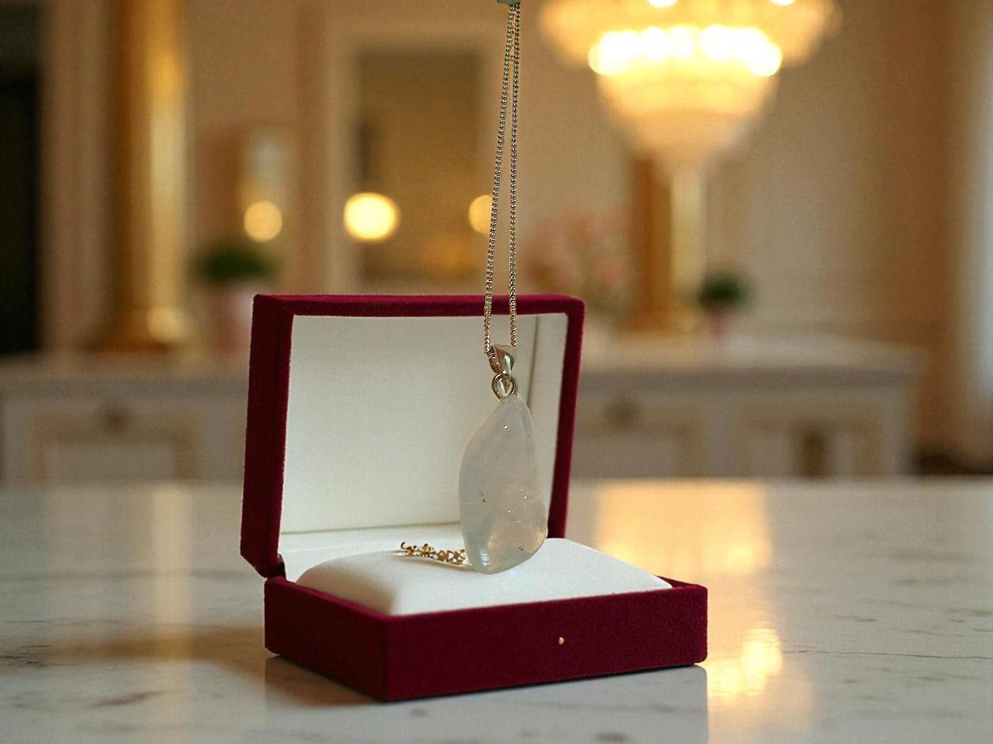Clear Quartz Crystal Sterling Silver Necklace