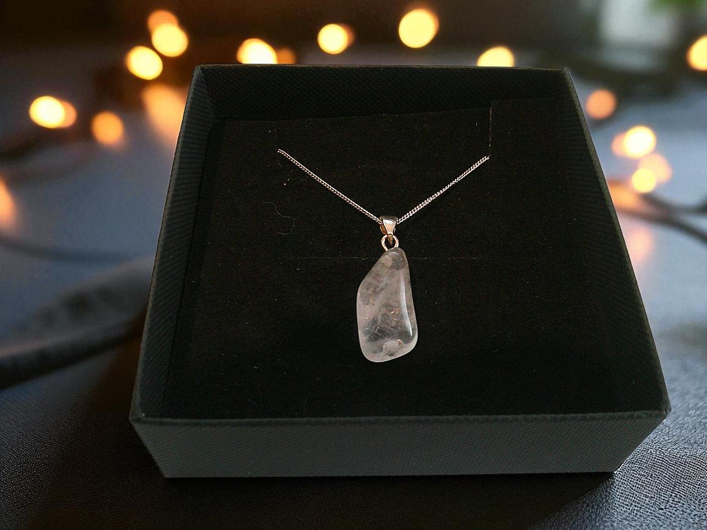 Clear Quartz Crystal Sterling Silver Necklace - Image 2