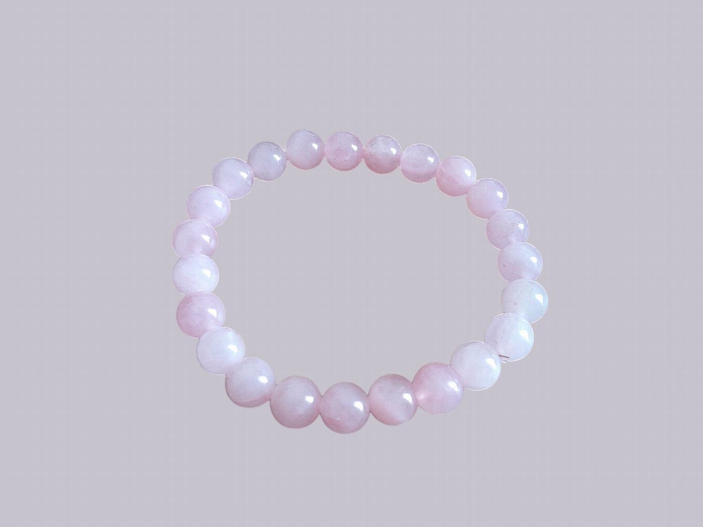 Natural Rose Quartz Bead Bracelet - Image 3