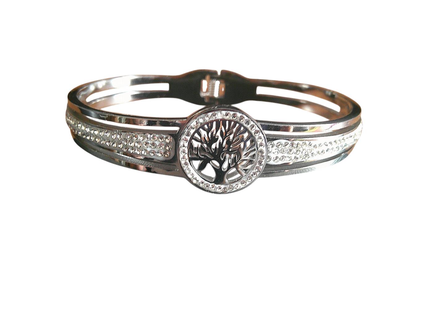 Tree of Life Silver bangle - Image 3