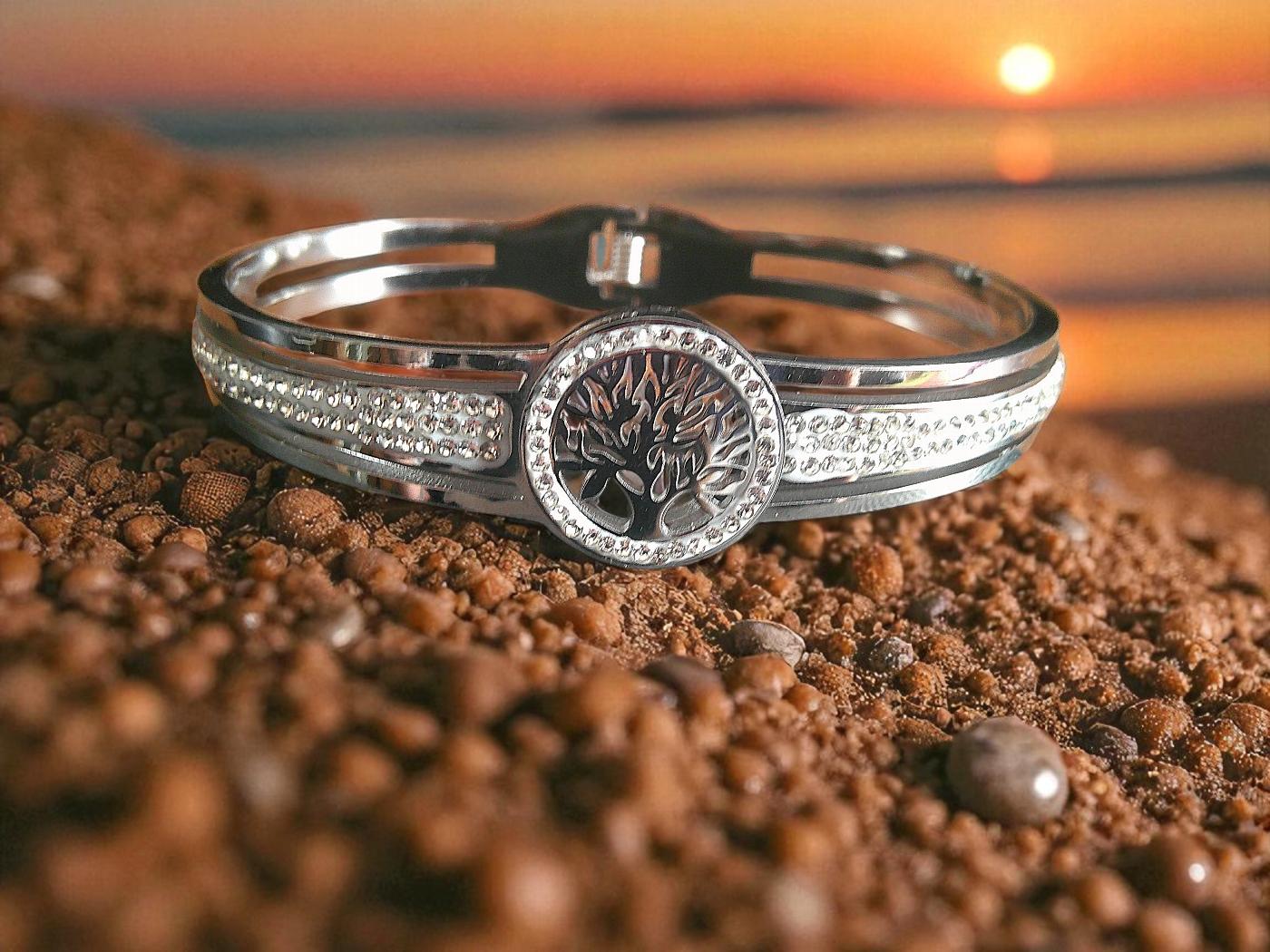 Tree of Life Silver bangle