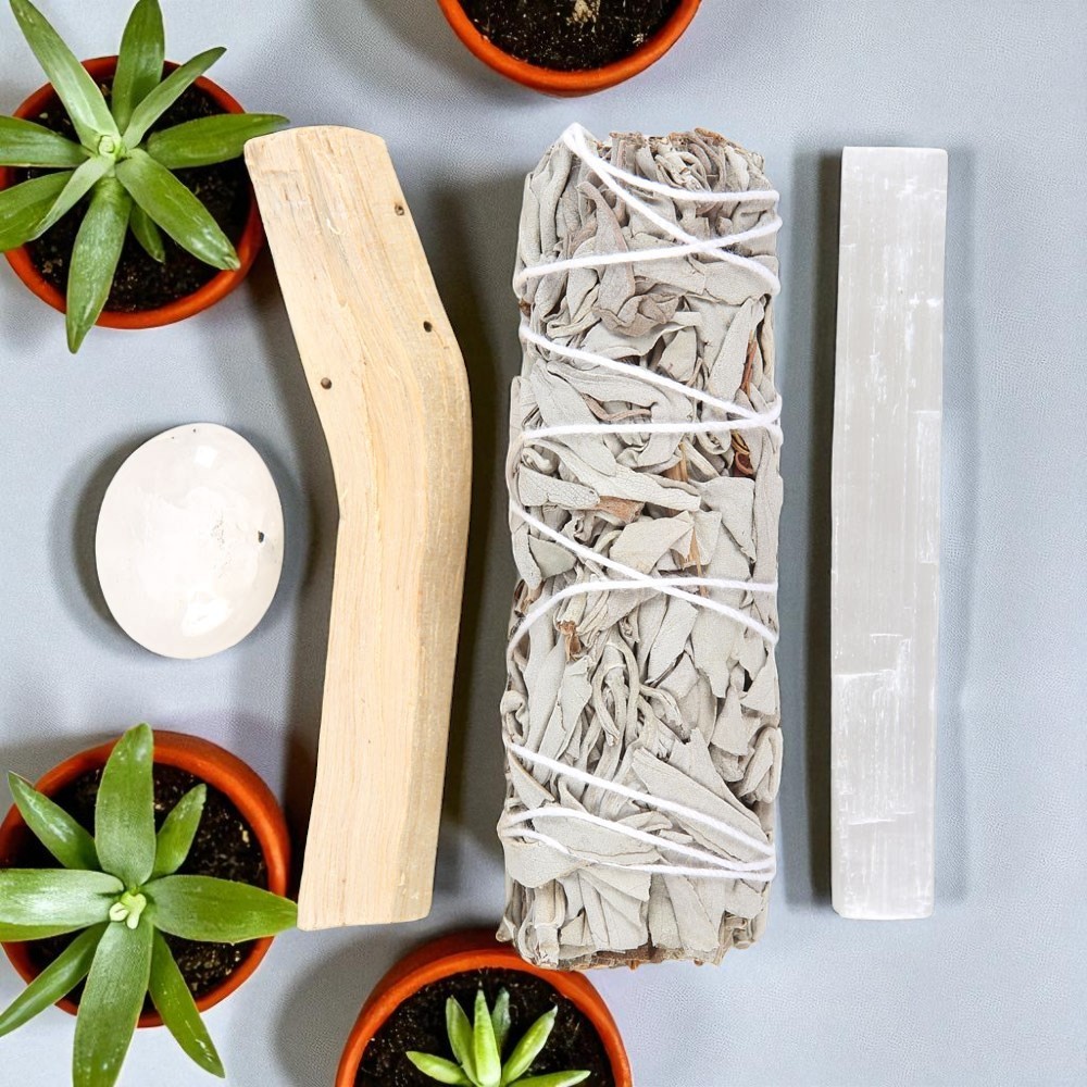 Energy cleansing Smudge Kit with Crystal Quartz - Image 2