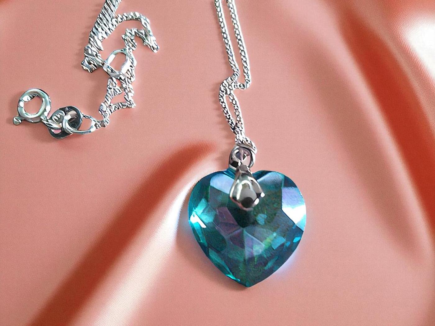 Aqua Aura Sterling Silver Necklace - Image 2
