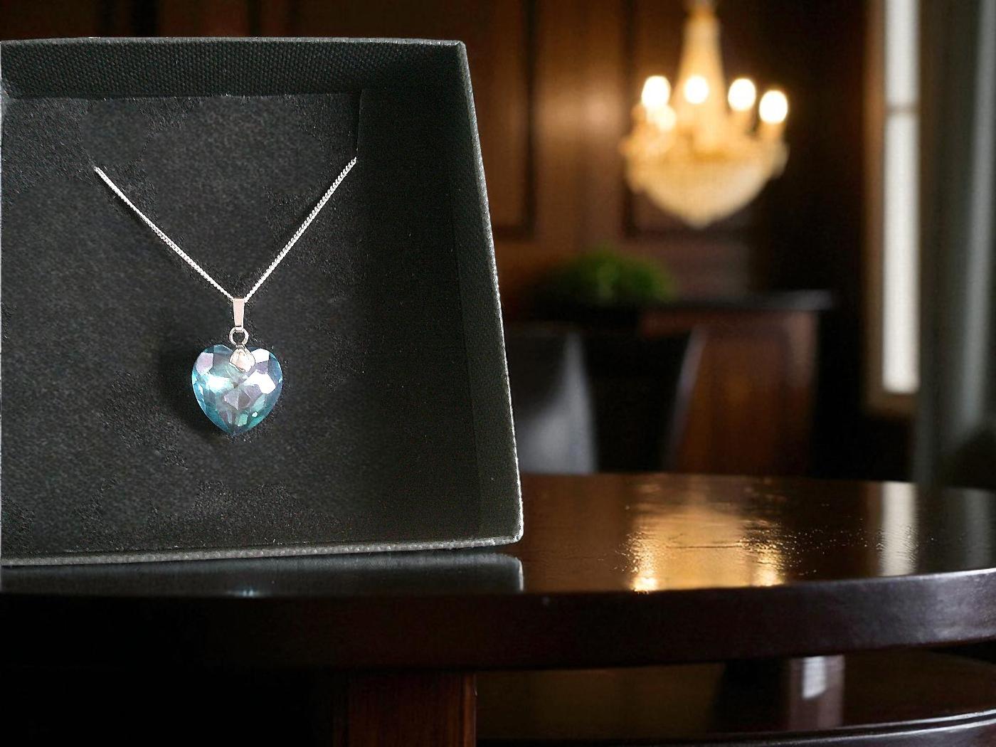 Aqua Aura Sterling Silver Necklace - Image 3