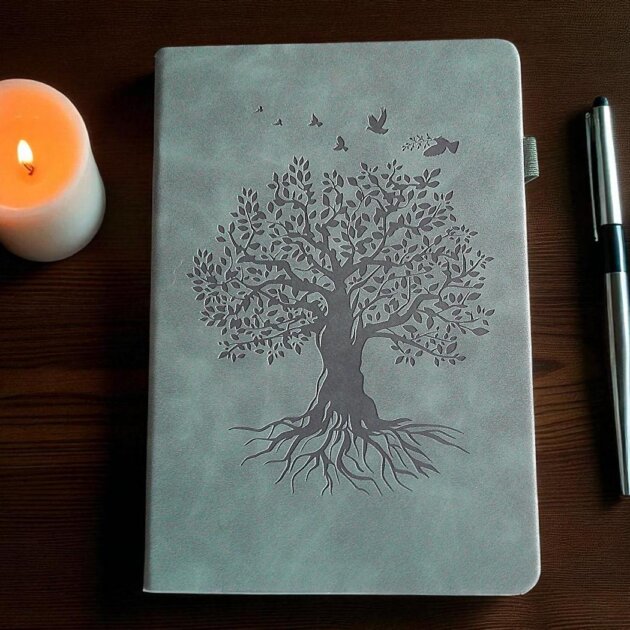 Soft Suede Effect Green Tree of Life Journal