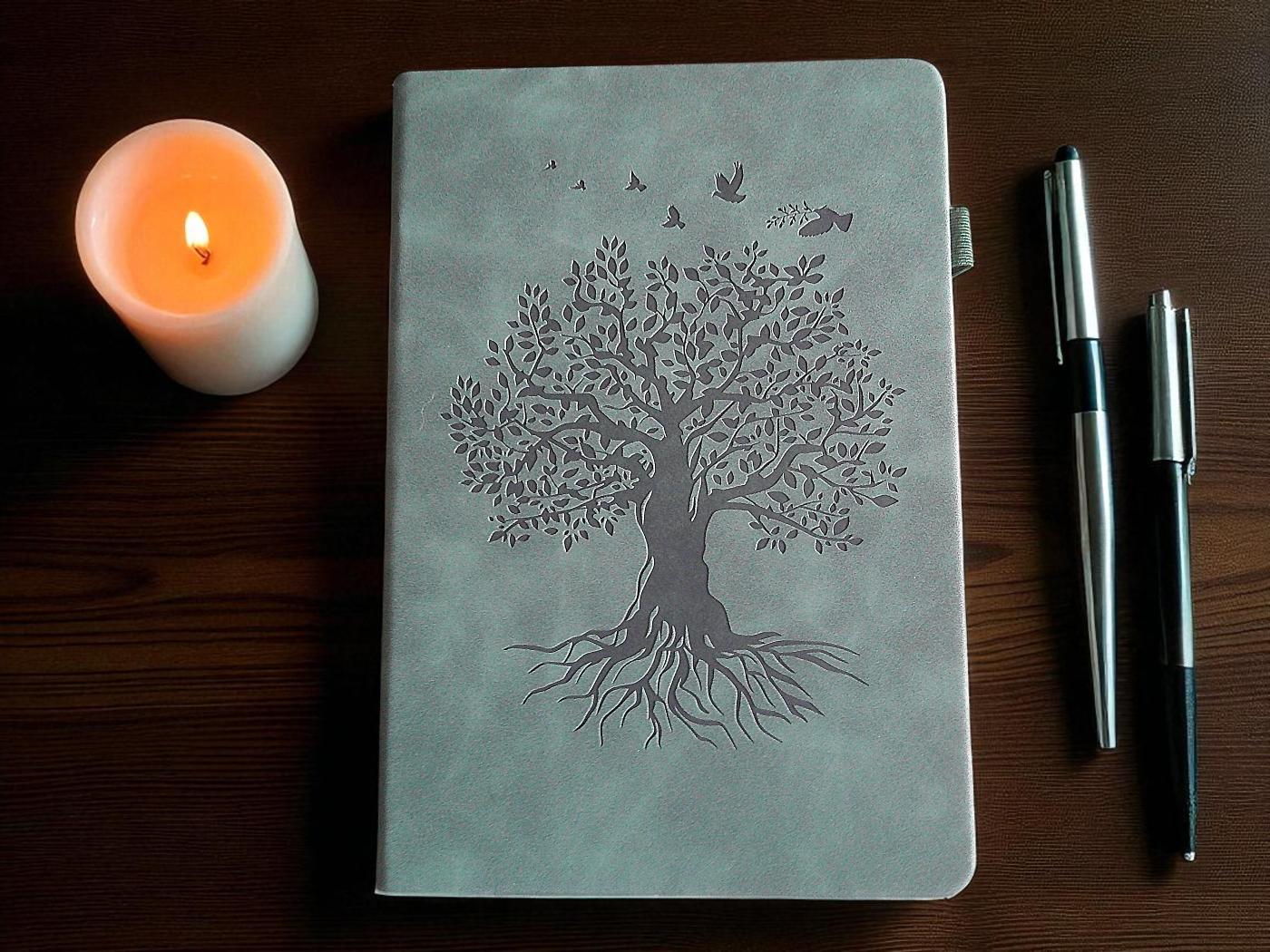 Soft Suede Effect Green Tree of Life Journal