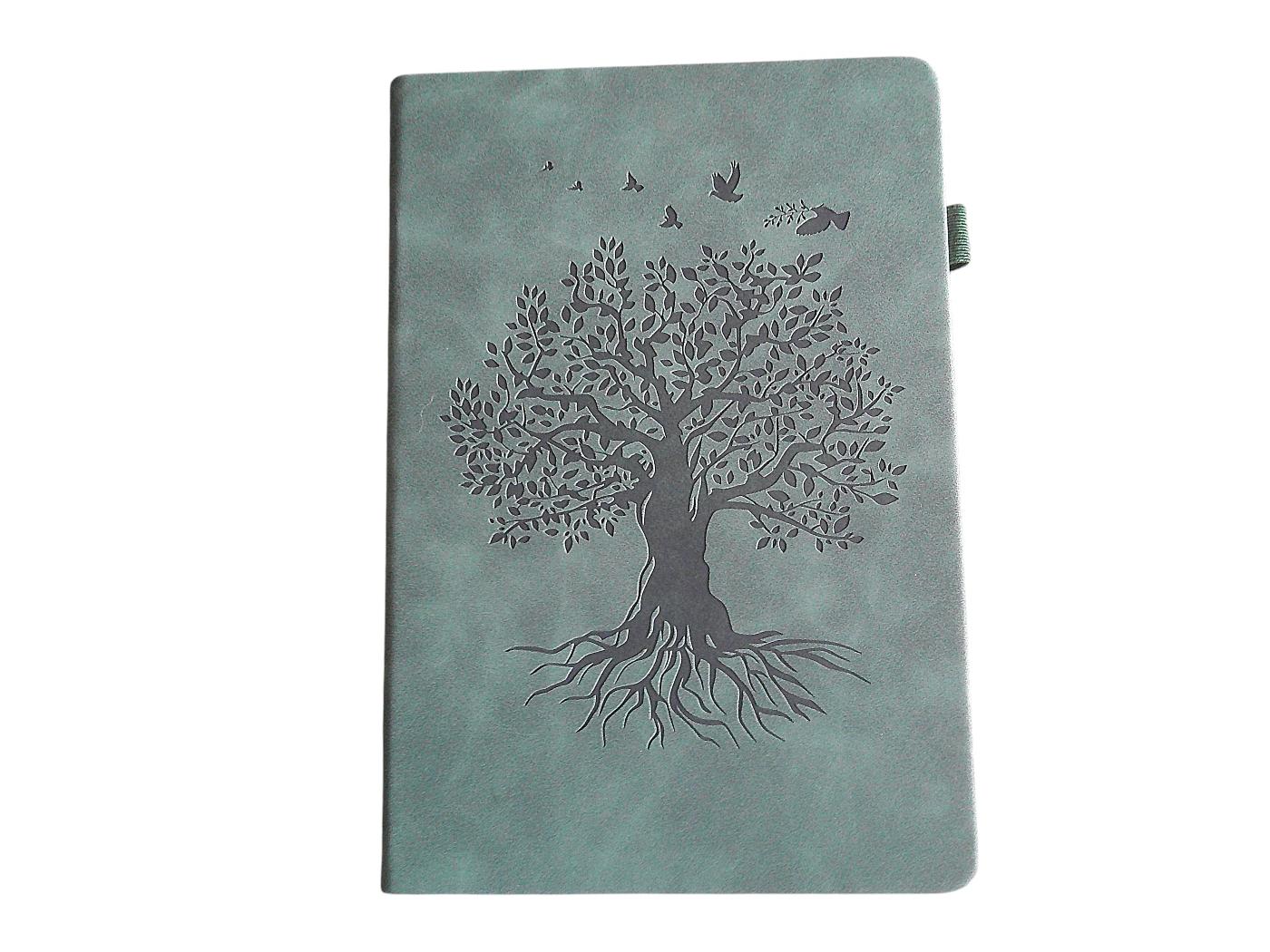 Soft Suede Effect Green Tree of Life Journal - Image 3