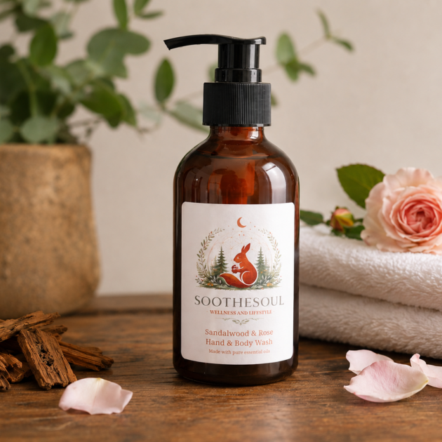 Sandalwood, Rose Hand & Body Wash 250ml