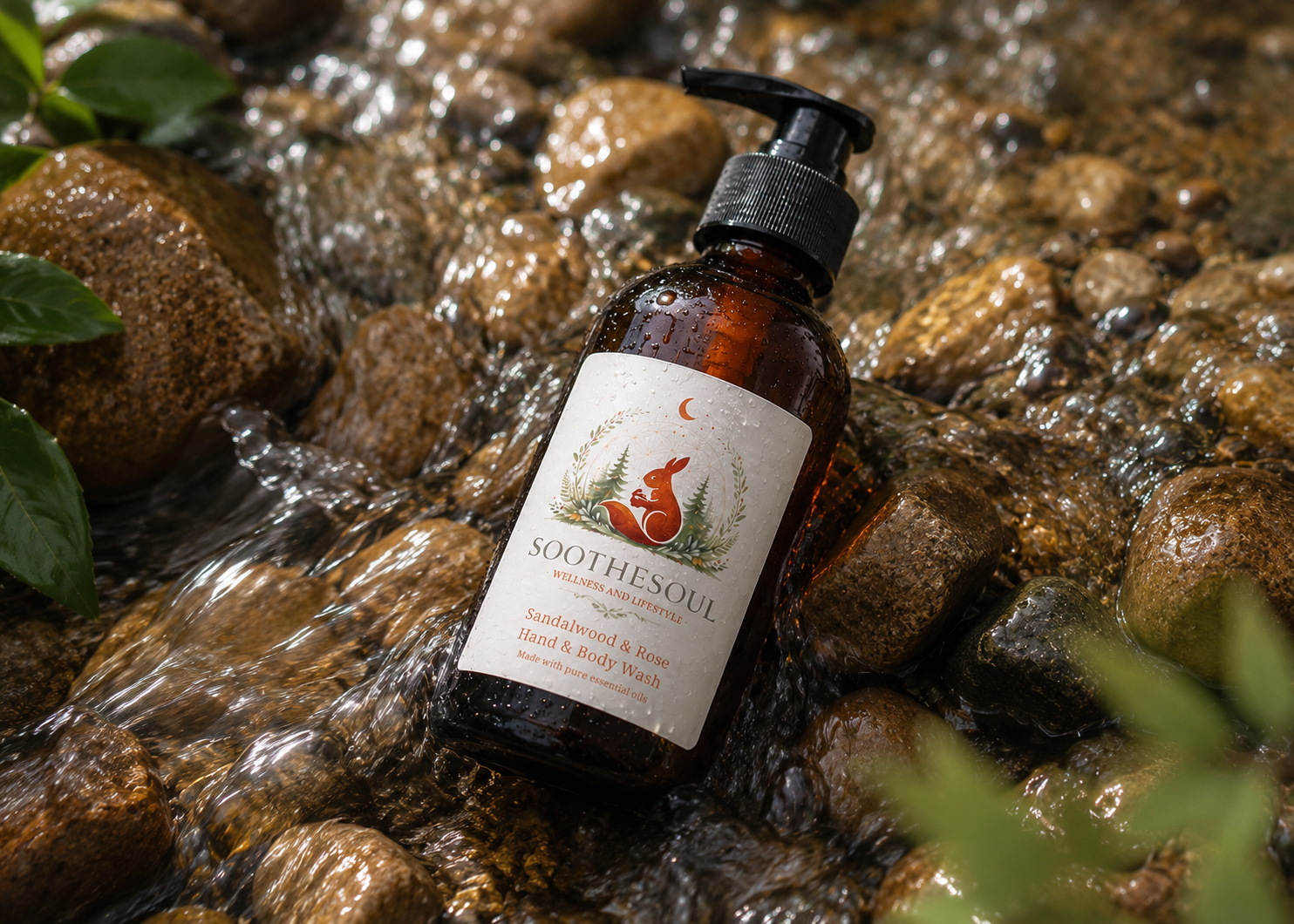 Sandalwood, Rose Hand & Body Wash 250ml - Image 2