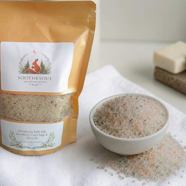 Rosemary & Clary Sage Himalayan Bath Salts 500gms.