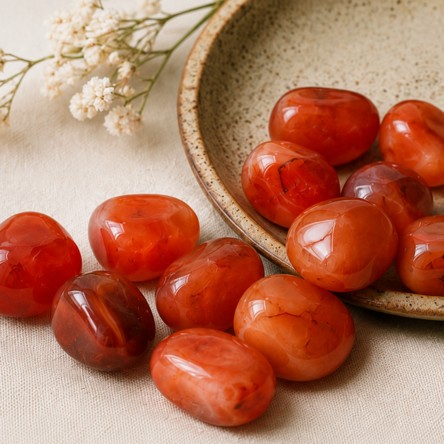 Medium Carnelian Tumblestones 20-30mm