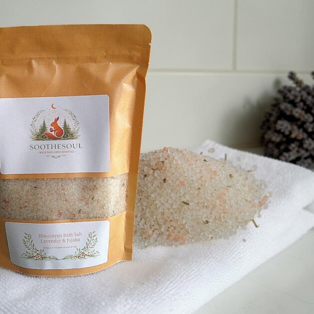 Lavender and Jojoba Himalayan Bath Salts 500gms.