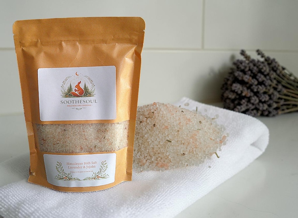 Lavender and Jojoba Himalayan Bath Salts 500gms.