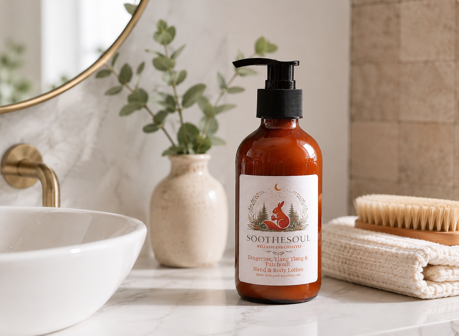 Tangerine, Ylang Ylang, Patchouli Hand & Body Lotion 250ml - Image 2