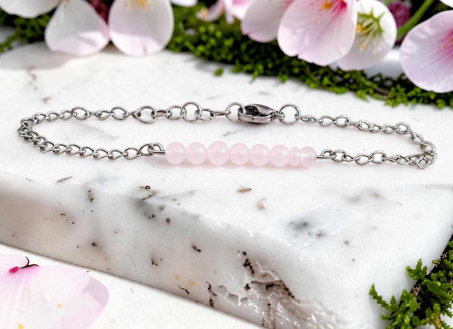 Rose Quartz Reiki-Charged Bracelet