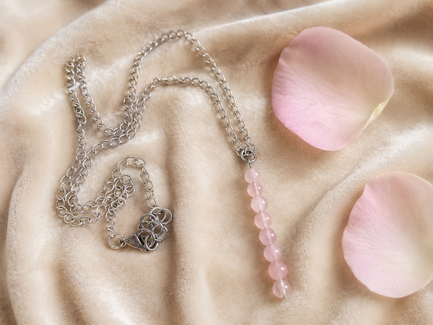 Rose Quartz Reiki-Charged Necklace